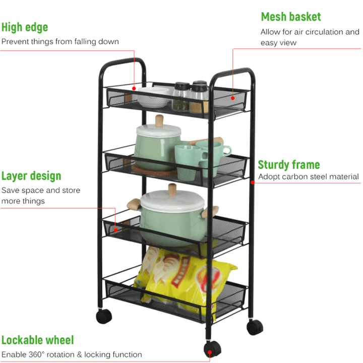 The Trammy Rolling Cart Trolley | Furniture | Waseeh Pakistan