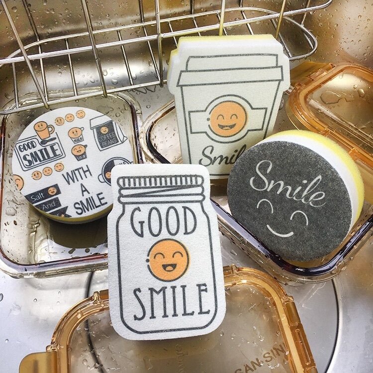 Thick Smiley Face Sponge | kitchen item | Waseeh Pakistan