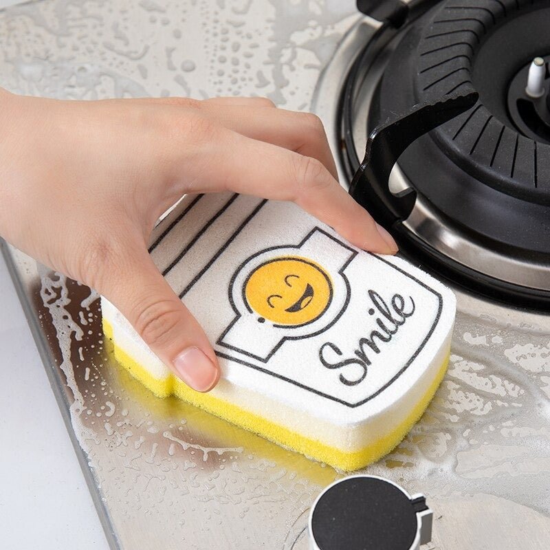 Thick Smiley Face Sponge | kitchen item | Waseeh Pakistan