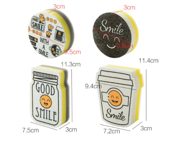 Thick Smiley Face Sponge | kitchen item | Waseeh Pakistan