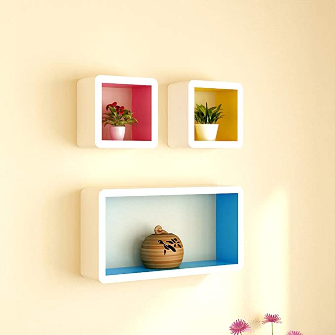 Tinctured Kids Bedroom Living Lounge Drawing Room Floating Shelve (Set of 3) | Furniture | Waseeh Pakistan