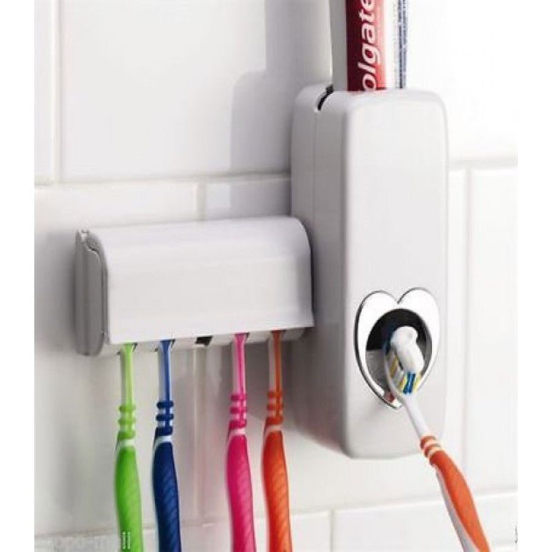Toothpaste Dispenser With Toothbrush Holder | Home Décor | Waseeh Pakistan