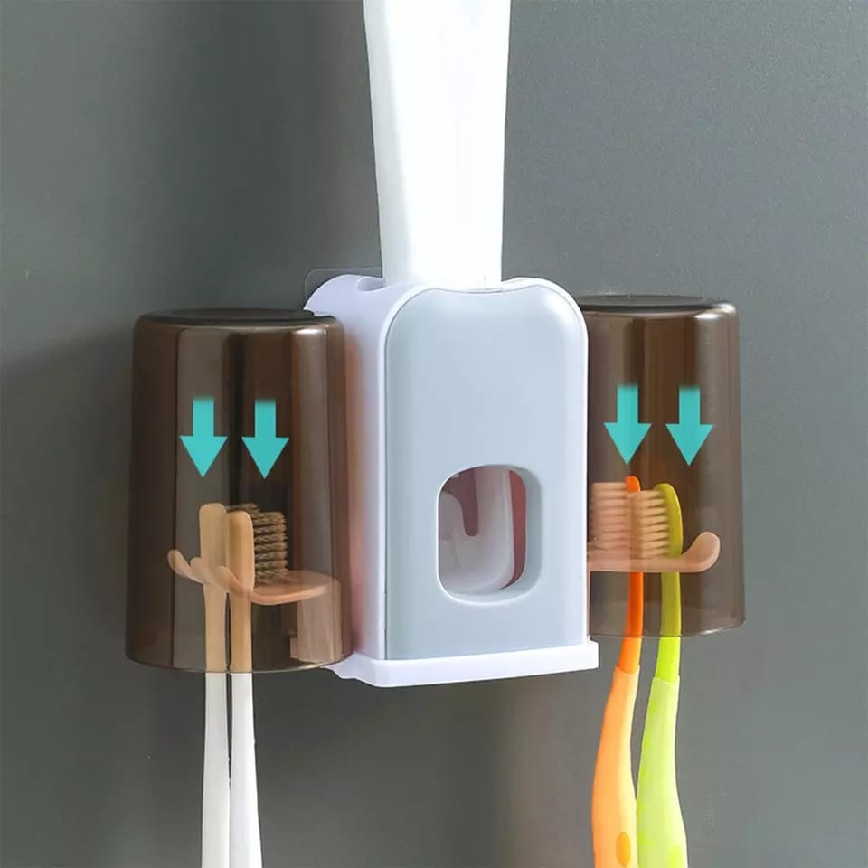 Toothpaste Dispenser With Toothbrush Holder | Home Décor | Waseeh Pakistan
