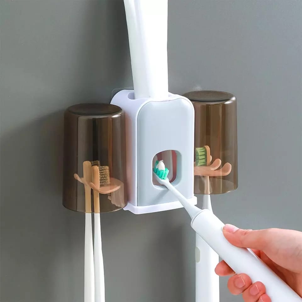 Toothpaste Dispenser With Toothbrush Holder | Home Décor | Waseeh Pakistan