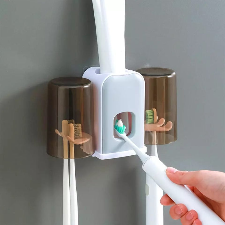 Toothpaste Dispenser With Toothbrush Holder | Home Décor | Waseeh Pakistan
