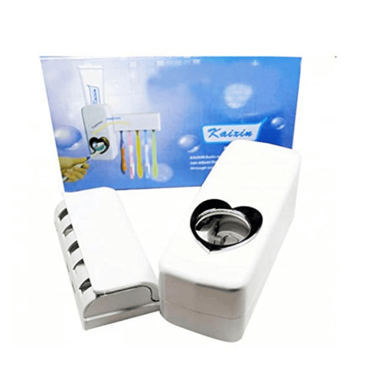 Toothpaste Dispenser With Toothbrush Holder | Home Décor | Waseeh Pakistan