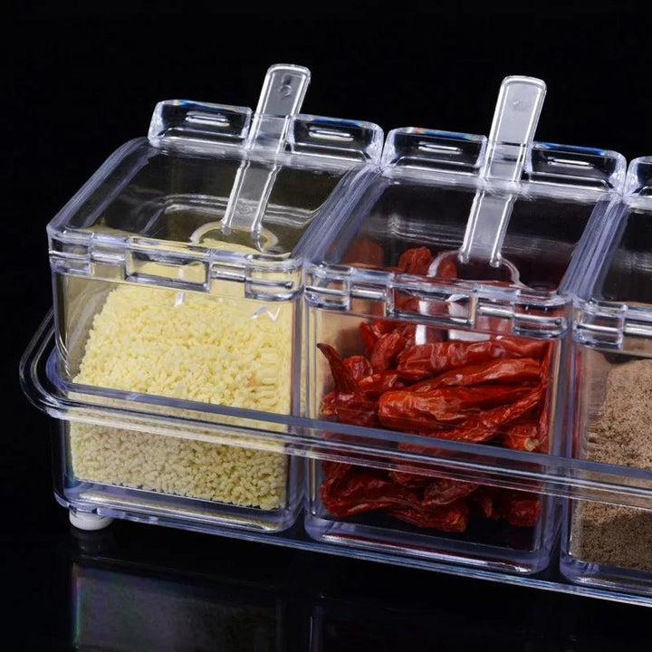 Transparent Seasoning Tank Spice Pots | kitchen item | Waseeh Pakistan