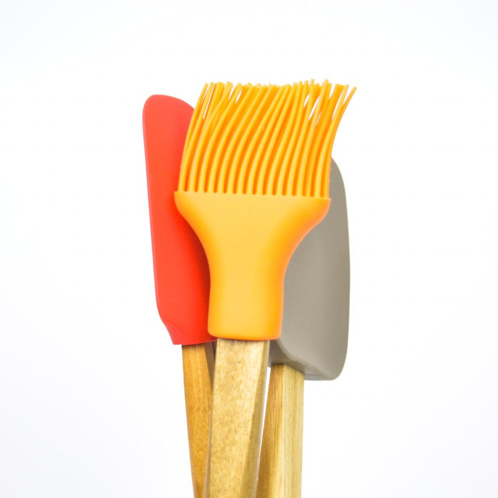Tri Color Silicon Spatula Set (Pack of 3) | kitchen item | Waseeh Pakistan