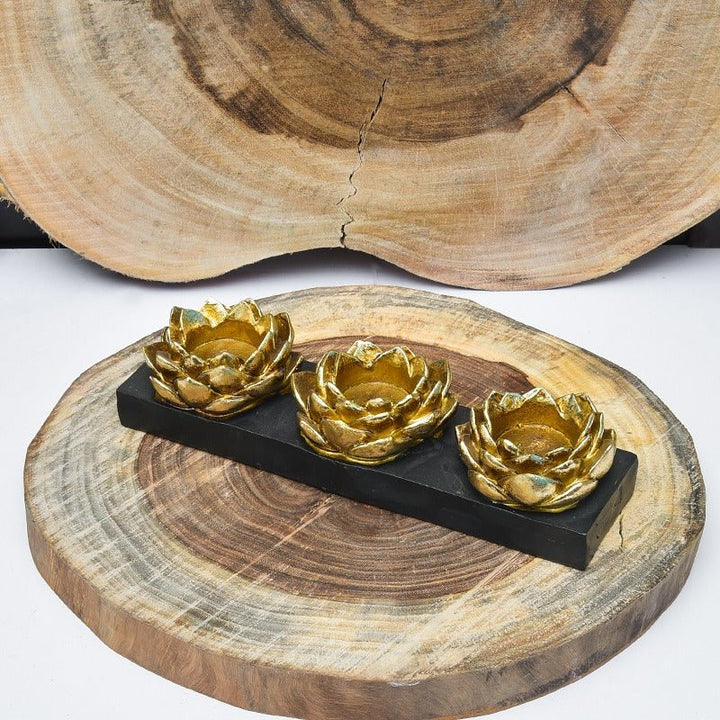 Trio Flower Candle Tray | Home Décor | Waseeh Pakistan