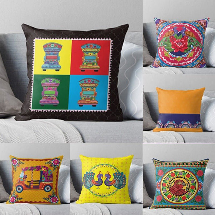 Truck Art Cushion Covers (Set of 6) | Home Décor | Waseeh Pakistan