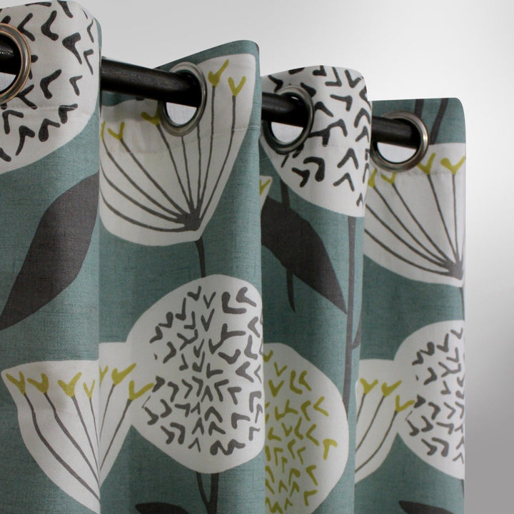 Tulip Floral - Curtain With Lining Single Panel - 46&