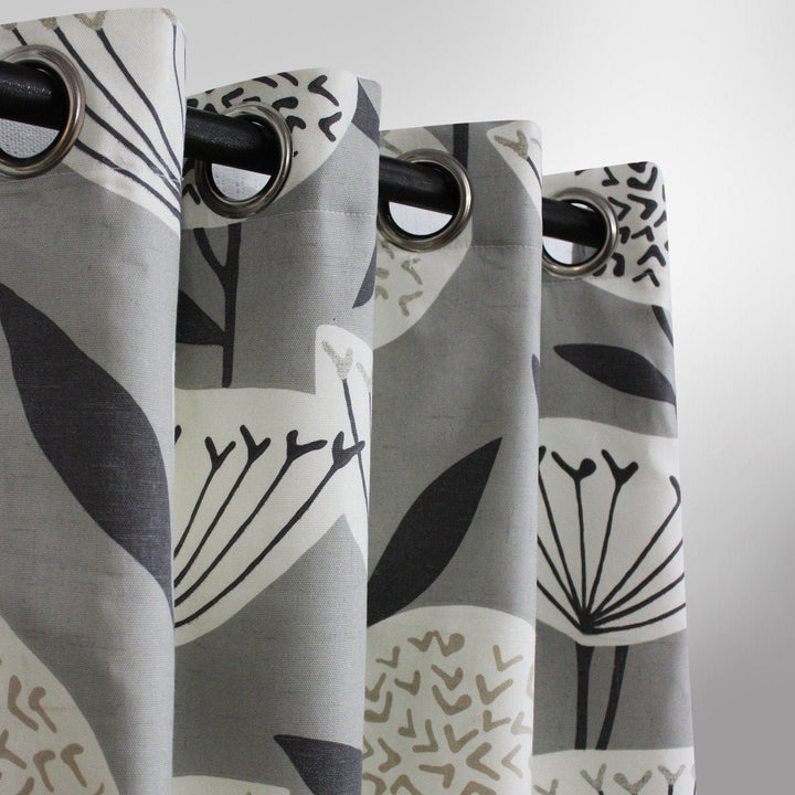 Tulip Floral - Curtain With Lining Single Panel - 46&