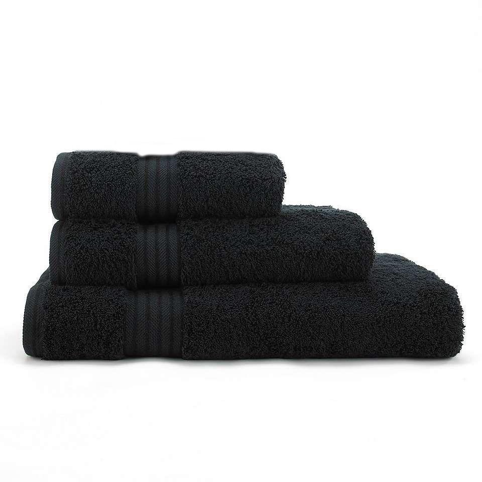 Black Egyptian Cotton Towel - Pack of 3 - waseeh.com