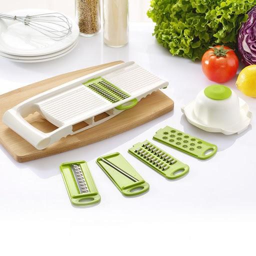 7Pcs Set Durable Multi-use Vegetable Slicer Stainless Steel Cutter Grater Kitchen Gadget Carrot Potato Cutter - waseeh.com
