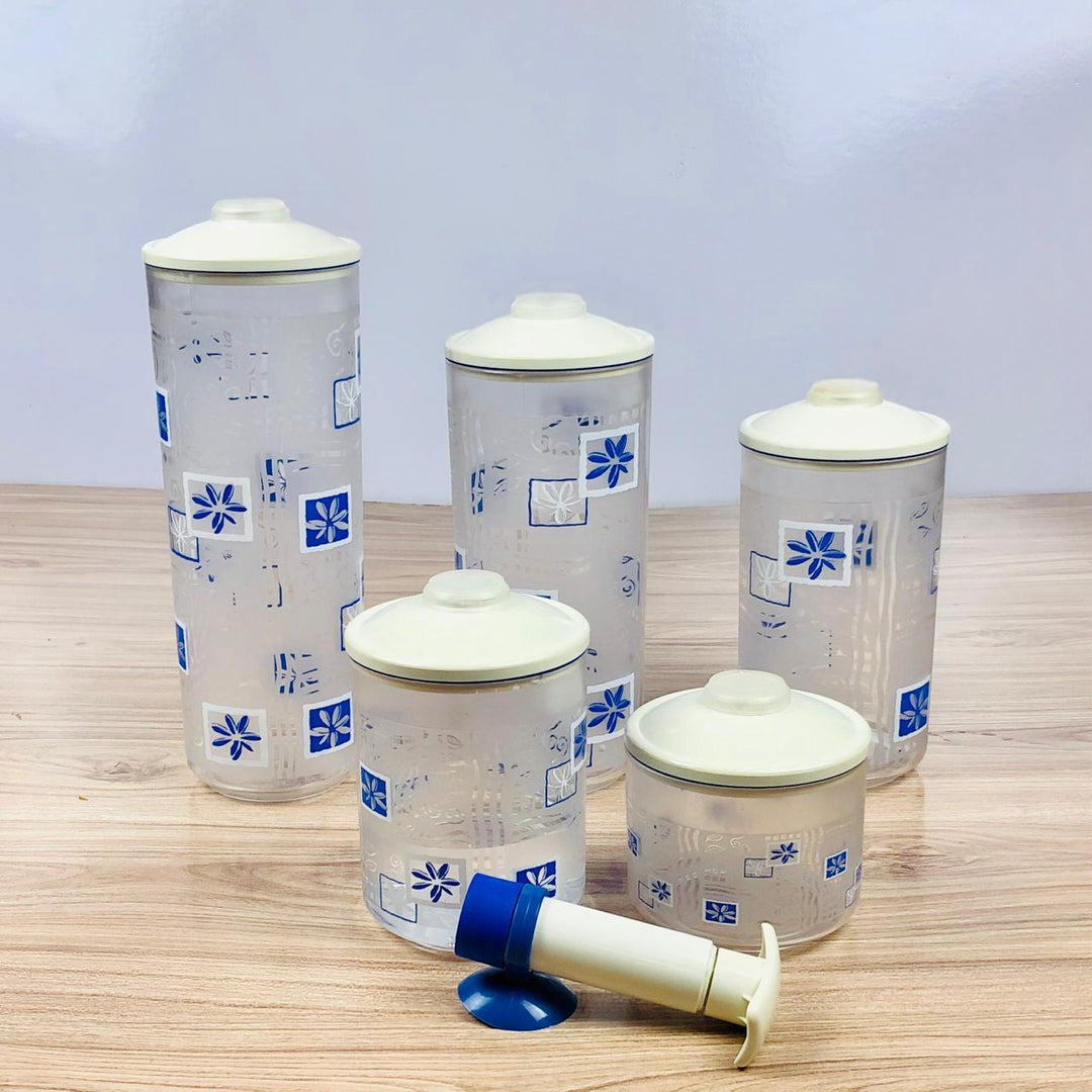 Vacuum Storage Canister Container (5 in 1) | kitchen item | Waseeh Pakistan
