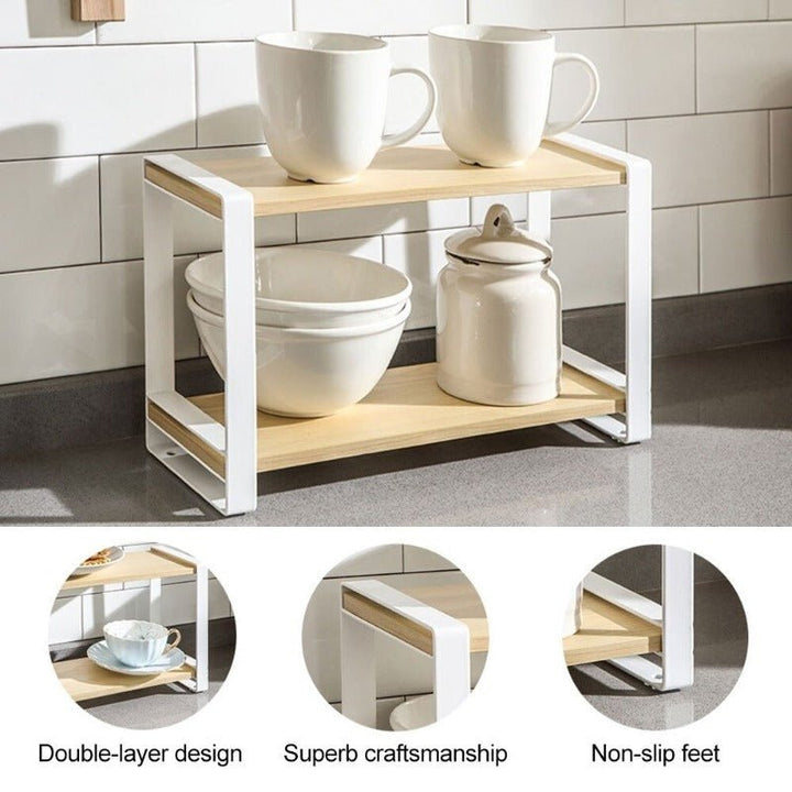 Velouraen Desktop Storage Rack (2-Tier) | Not Sale FB | Waseeh Pakistan