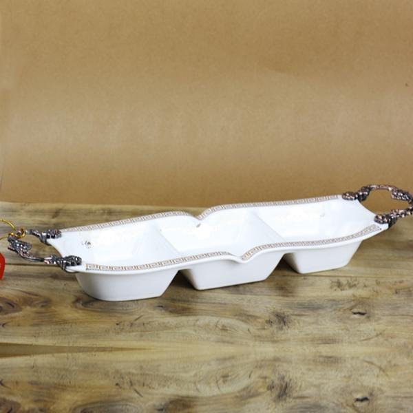 VERSACE Legendary Serving Dish (Three Compartments) | kitchen item | Waseeh Pakistan