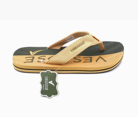 Vescose - Flip Flops - Green and Beige Lined | Fashion Point | Waseeh Pakistan