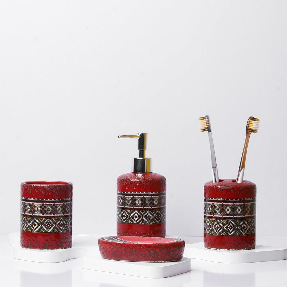 Vintage Glossy Bathroom Set | Home Décor | Waseeh Pakistan