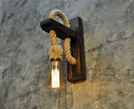 Vintage Wall Mounted Lamp with Handmade Rope | Home Décor | Waseeh Pakistan