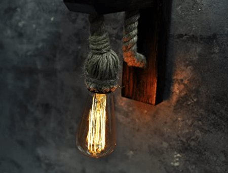 Vintage Wall Mounted Lamp with Handmade Rope | Home Décor | Waseeh Pakistan