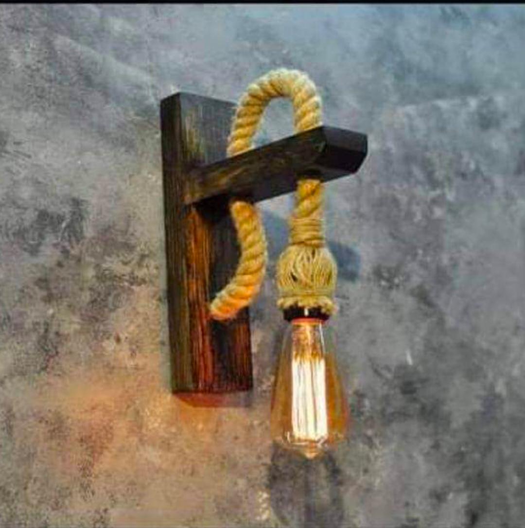 Vintage Wall Mounted Lamp with Handmade Rope | Home Décor | Waseeh Pakistan