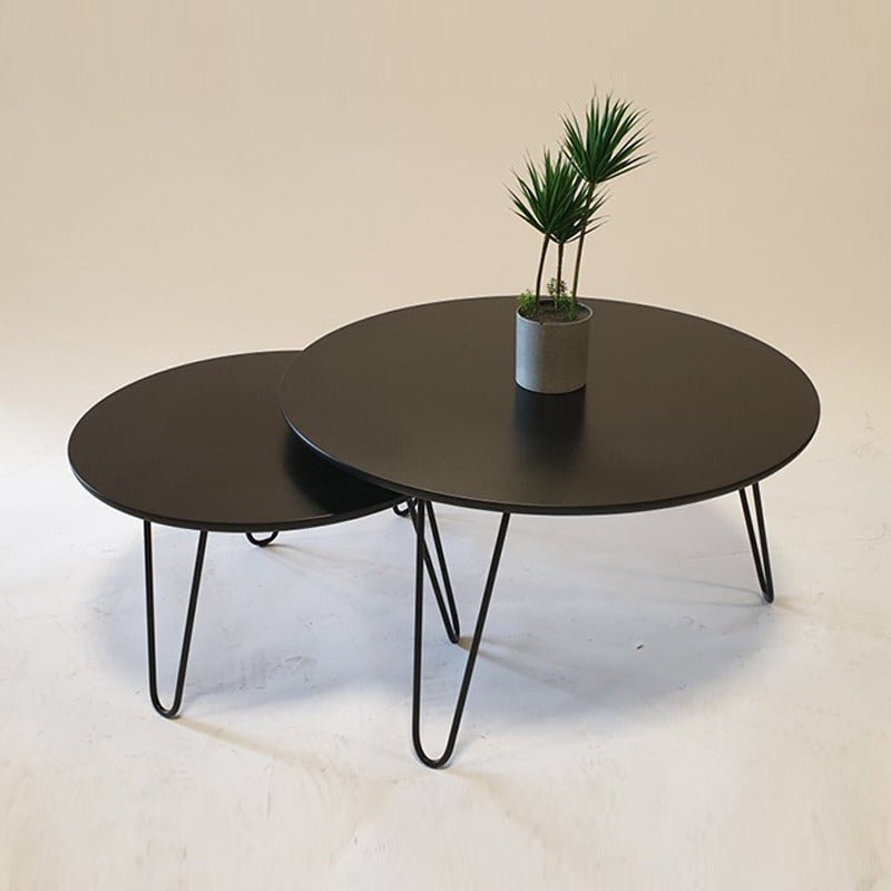 Vireen Contrasted Hairpin Nesting Centre Tables (Set of 2) | Furniture | Waseeh Pakistan