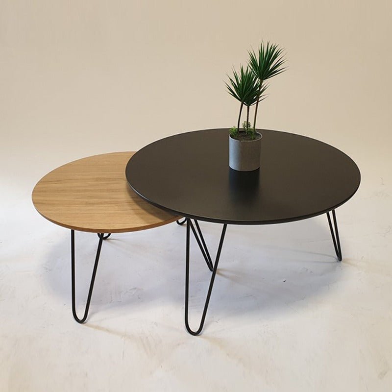 Vireen Contrasted Hairpin Nesting Centre Tables (Set of 2) | Furniture | Waseeh Pakistan