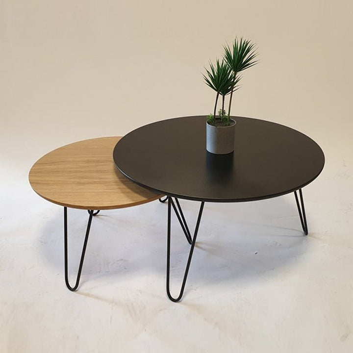 Vireen Contrasted Hairpin Nesting Centre Tables (Set of 2) | Furniture | Waseeh Pakistan