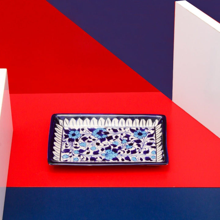 Wall Art Long Mini Dish-Blue pottery | Home Décor | Waseeh Pakistan
