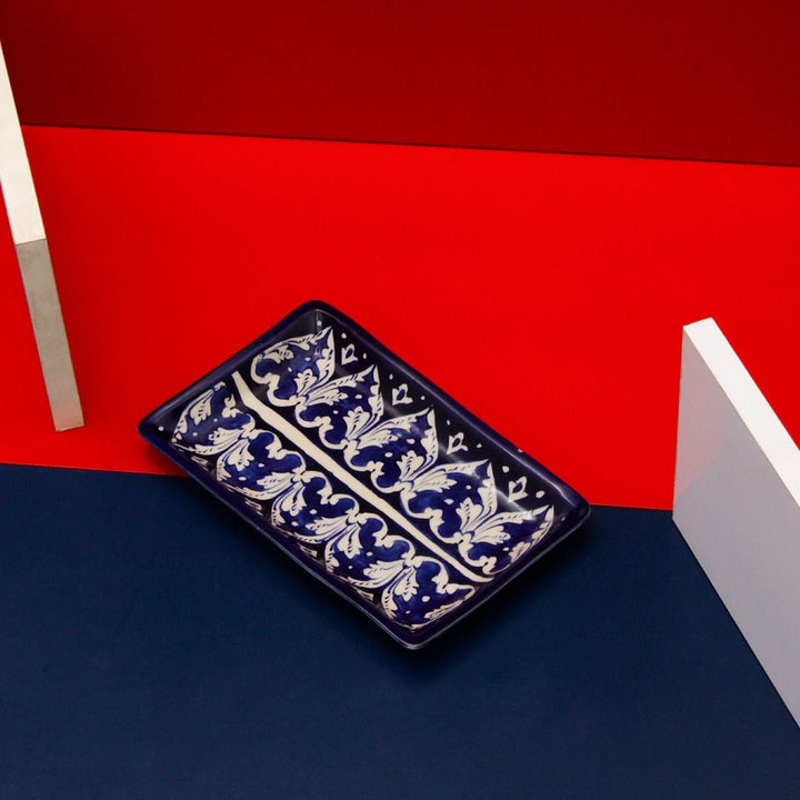 Wall Art Long Mini Dish-Blue pottery | Home Décor | Waseeh Pakistan