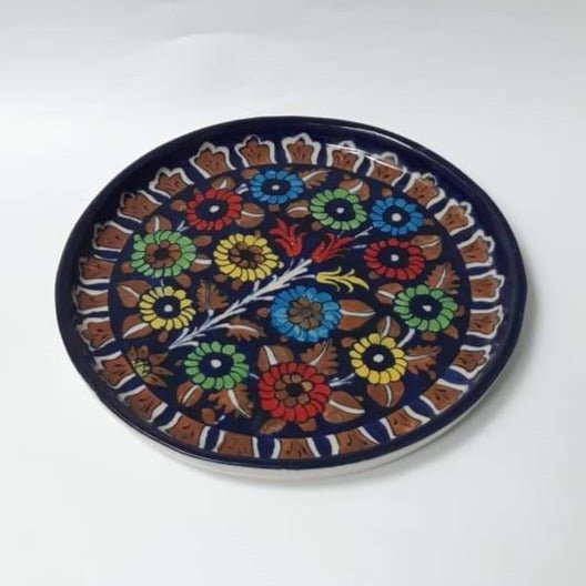 Wall Art Round Dish-Blue pottery | Home Décor | Waseeh Pakistan
