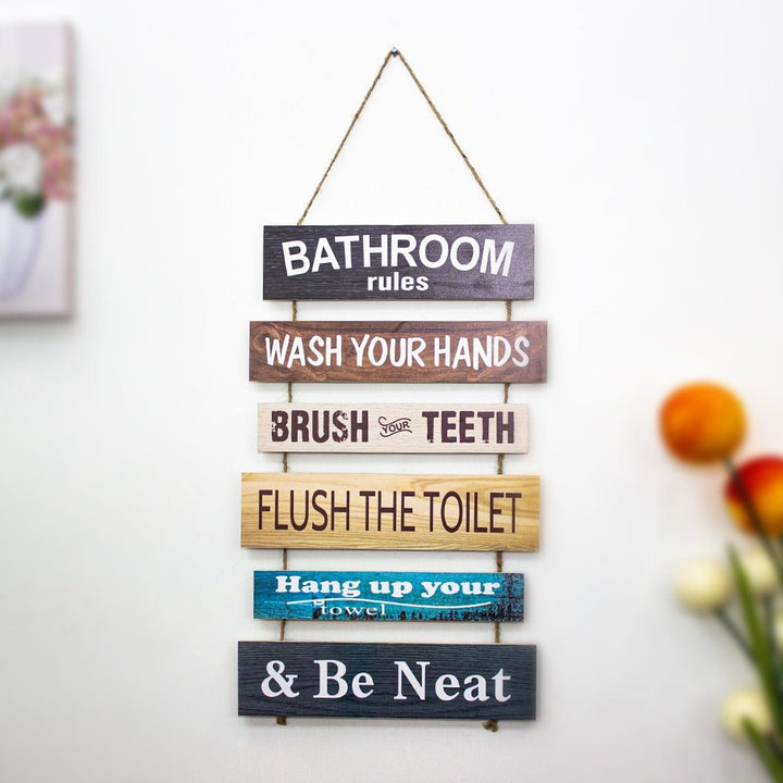 Wall "Bathroom Rules" caption Decor | Home Décor | Waseeh Pakistan