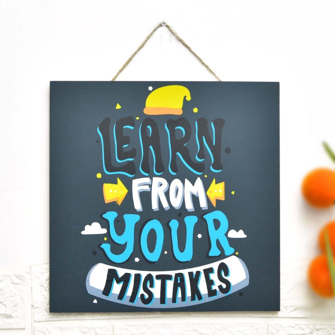 Wall "Learn Mistakes" Caption Decor | Home Décor | Waseeh Pakistan