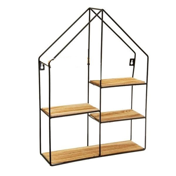 Wall-Mounted "Big Home" Floating Metal Storage Shelve Frame Organizer Decor | Furniture | Waseeh Pakistan