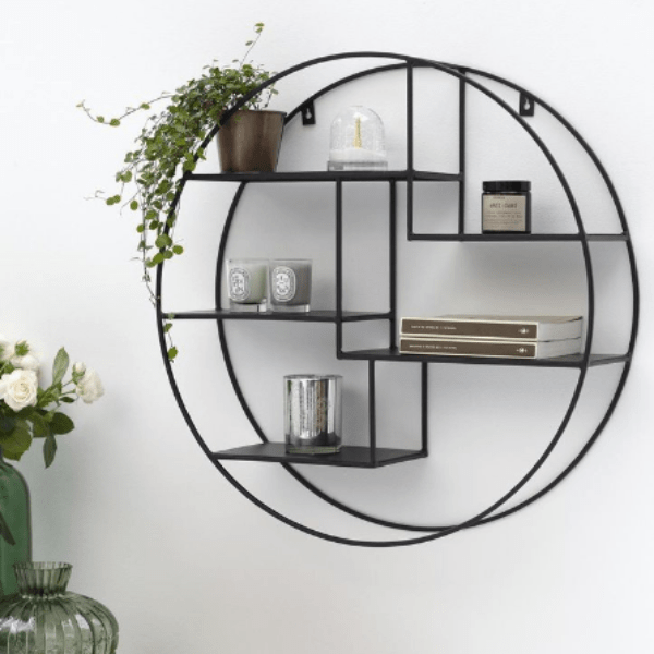 Wall-Mounted "Bohemian" Metal Storage Floating Shelve Frame Decor | Not Sale FB | Waseeh Pakistan
