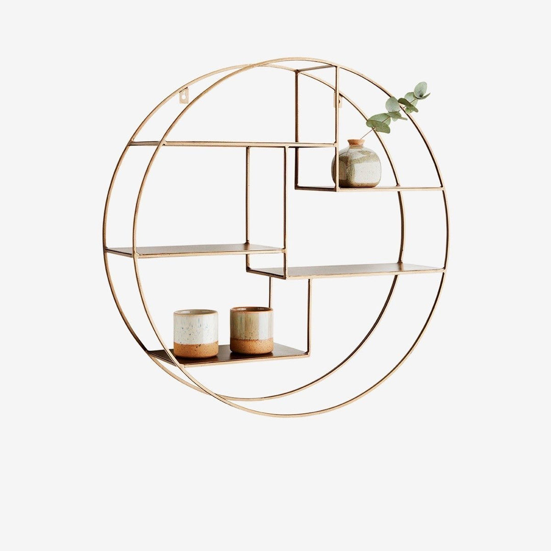 Wall-Mounted "Bohemian" Metal Storage Floating Shelve Frame Decor | Not Sale FB | Waseeh Pakistan