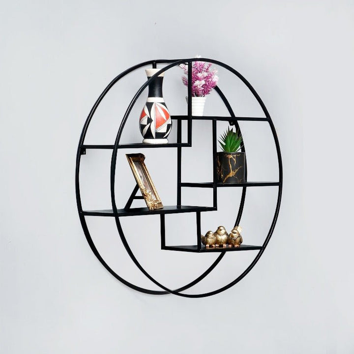 Wall-Mounted "Bohemian" Metal Storage Floating Shelve Frame Decor | Not Sale FB | Waseeh Pakistan