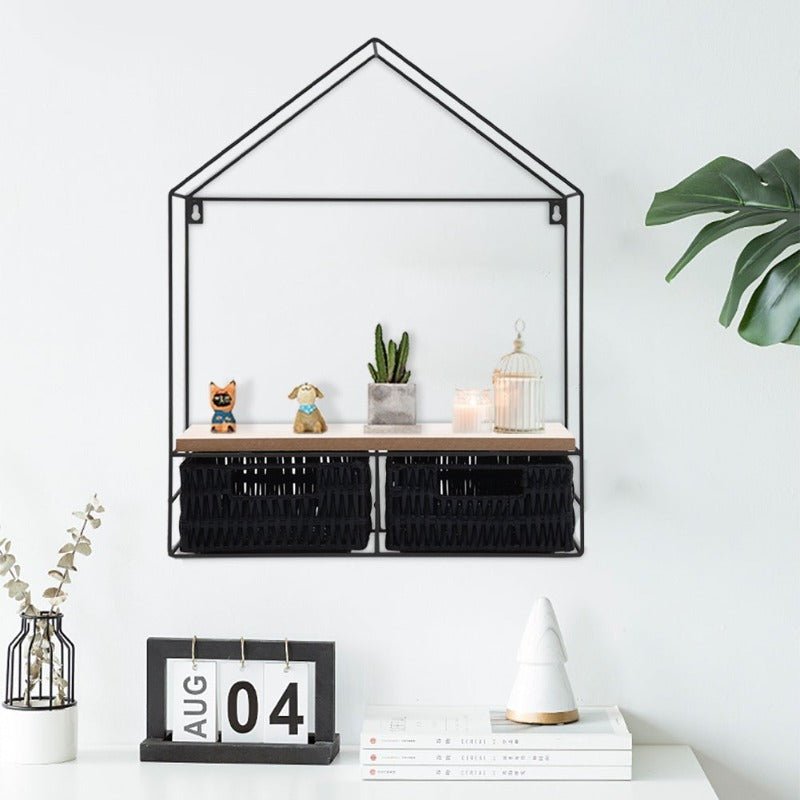 Wall-Mounted "Cottage" Floating Metal Storage Frame Shelve Decor | Not Sale FB | Waseeh Pakistan