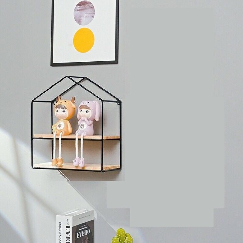 Wall-Mounted "Cottage" Floating Metal Storage Frame Shelve Decor | Not Sale FB | Waseeh Pakistan