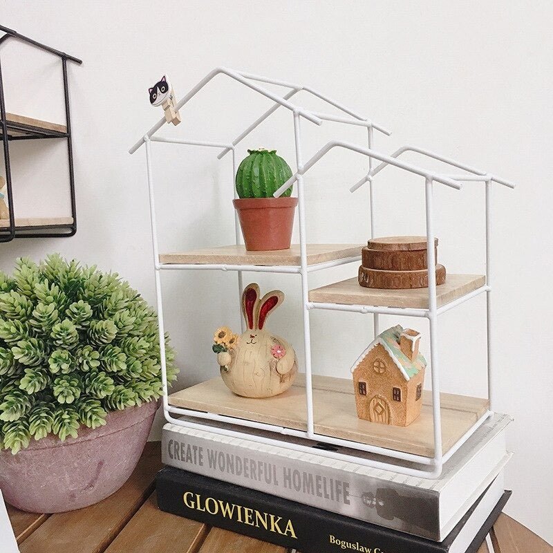 Wall-Mounted "Home" Floating Metal Storage Shelve Frame Decor-Special | Not Sale FB | Waseeh Pakistan