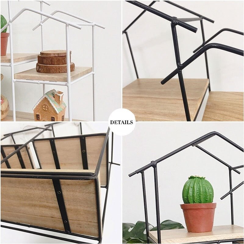 Wall-Mounted "Home" Floating Metal Storage Shelve Frame Decor-Special | Not Sale FB | Waseeh Pakistan