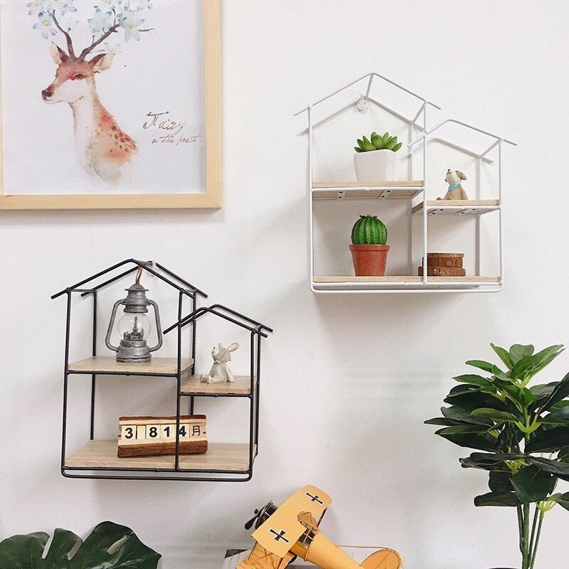 Wall-Mounted "Home" Floating Metal Storage Shelve Frame Decor-Special | Not Sale FB | Waseeh Pakistan