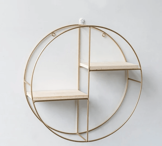 Wall-Mounted "Round" Metal Storage Frame Shelve Decor | Not Sale FB | Waseeh Pakistan