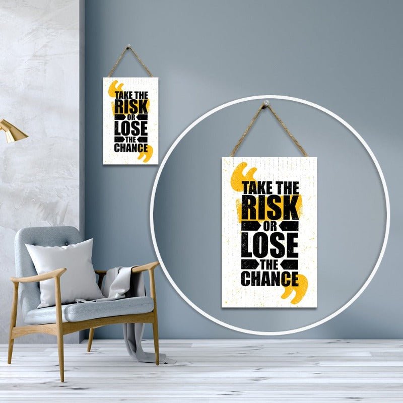 Wall "take the risk" Caption Decor | Not Sale FB | Waseeh Pakistan