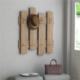 Hechsher Cap Wall Mounted Solid Wood Coat Organizer Rack - waseeh.com