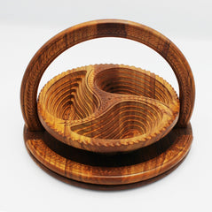 Wooden Fruit Basket - 12" - waseeh.com