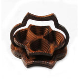 Wooden Geometric Fruit Basket - waseeh.com