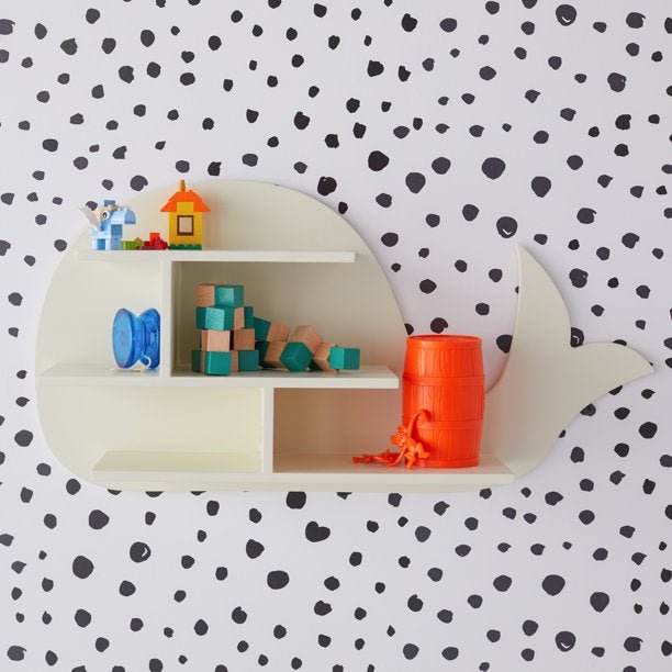 Whale Kids Bedroom Wall Floating Shelve Decor | Furniture | Waseeh Pakistan