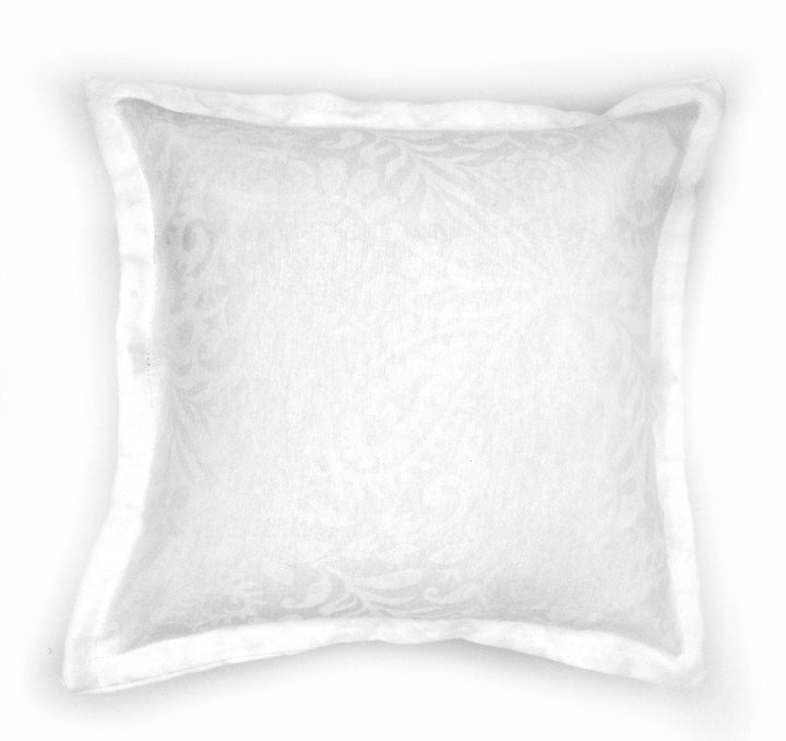 White Cushion Cover (Jacquard Fabric) | Home Décor | Waseeh Pakistan